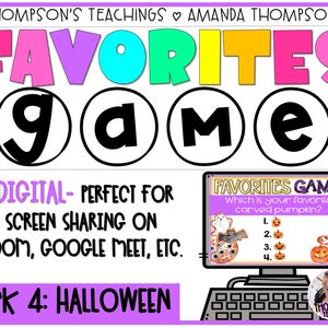 Virtual Halloween Game || Party Game || Games for ZOOM || Digital Games for Kids || Favorites Game || Digital Quiz