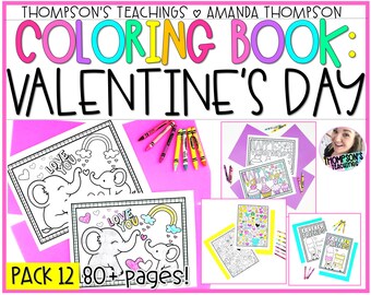 Valentine's Day Coloring Book: 80+ Fun Pages (Digital Download)