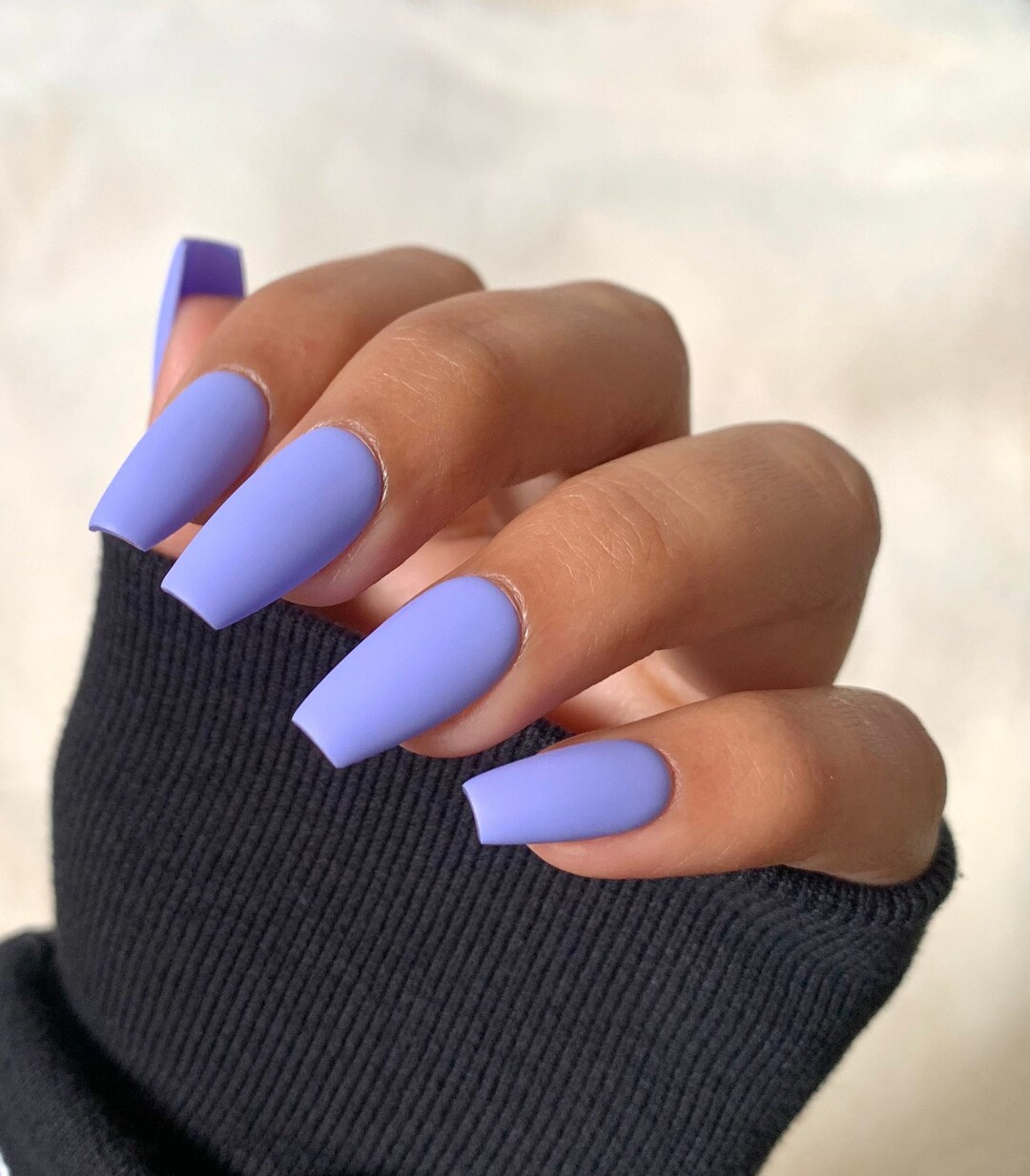 Periwinkle Press on Nails Press on Nails Short Coffin - Etsy Hong Kong