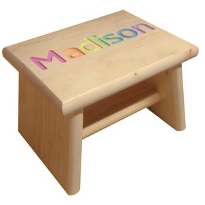 Personalized  Kids Step Stool Primary or Pastel Colors. Solid Colors available upon request.
