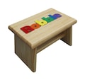 Puzzle Name Stool Personalized with Custom Colors