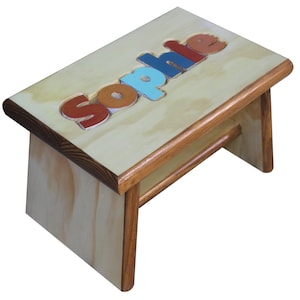 Puzzle Name Stool Personalized