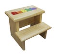 2 Step Personalized Puzzle Name Stool Custom Colors