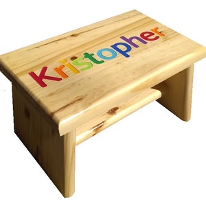 Large Personalized Kids Step Stool Primary or Pastel Colors. Solid Colors available upon request.