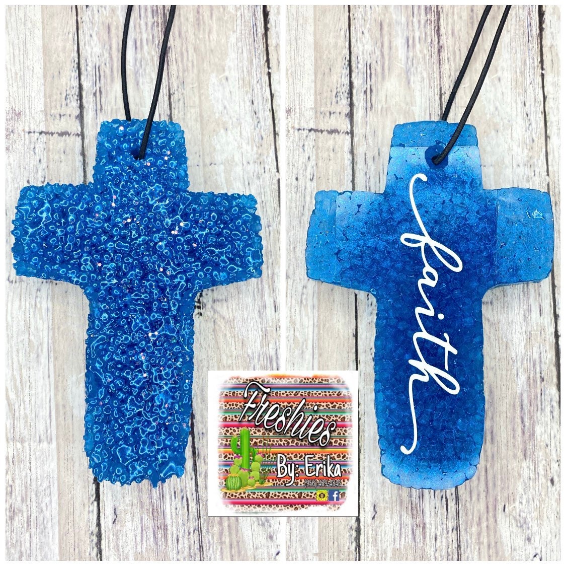 Cross car freshie custom scent religious air freshener Etsy