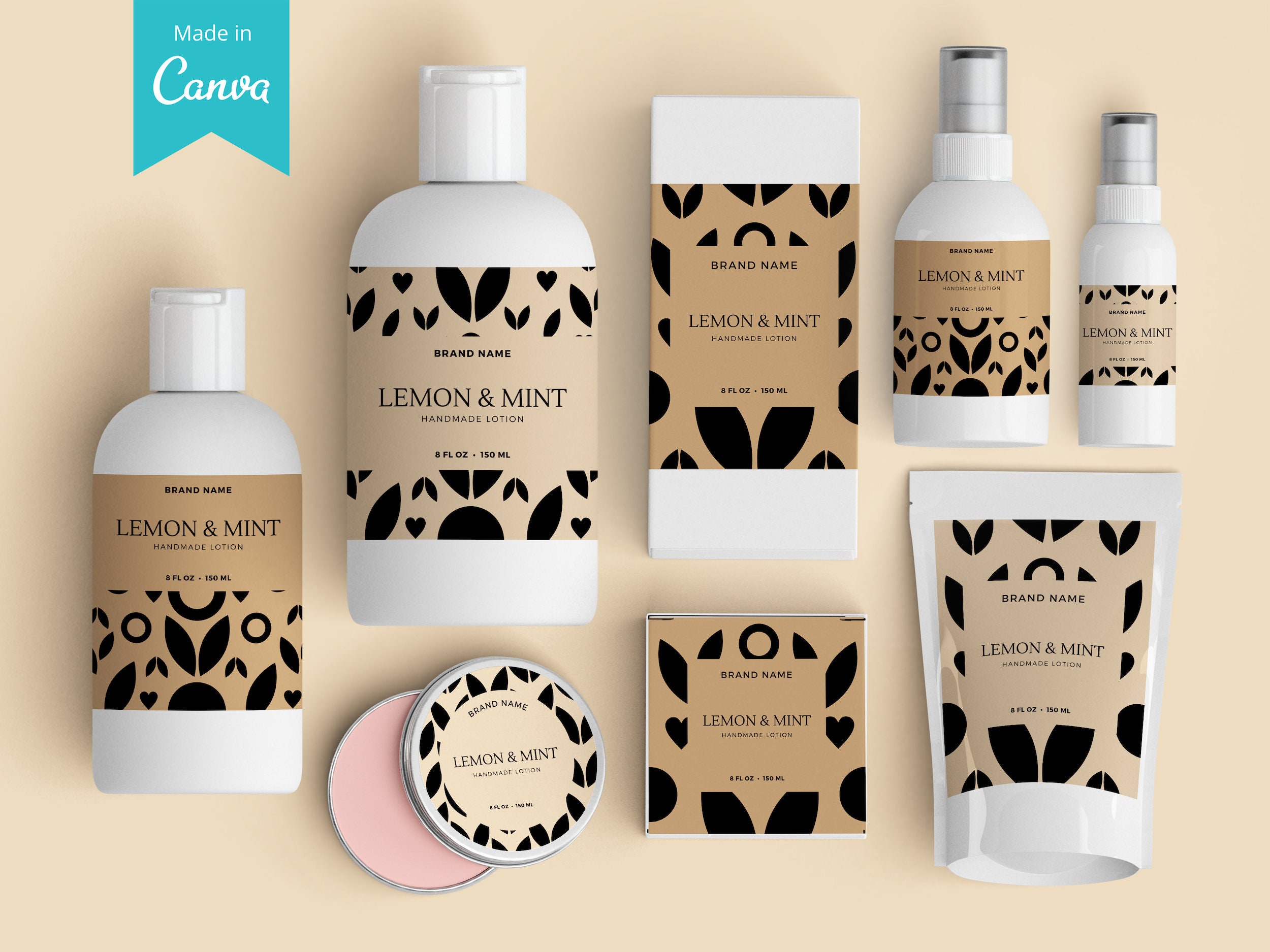 Cosmetic Label Design Template Free Download