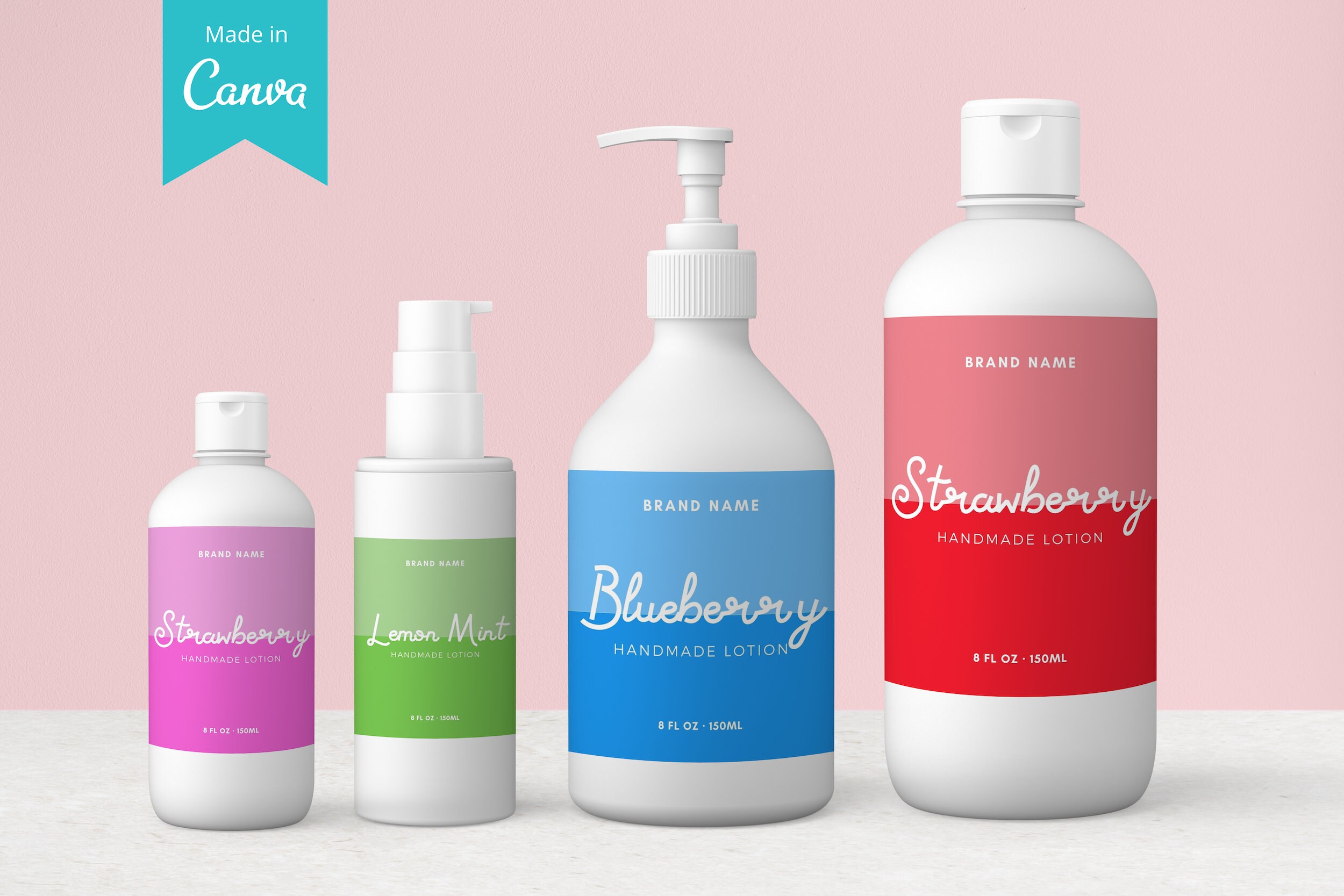 Fully Editable Body Product Label Template 4 Sizes DIY Etsy