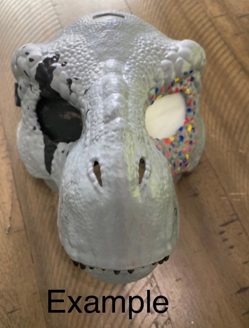 COMMISSION ONLY Dino Mask made to custom order Etsy