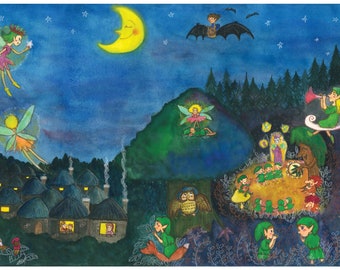 It Sounded Like Elves -- Giclee Art Print from The Magical Forest