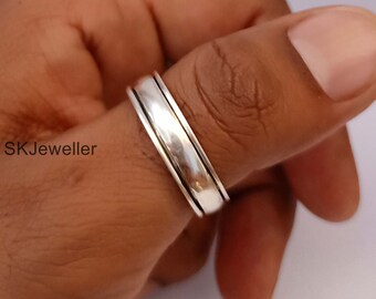 Details about   Spinner Ring 925 Sterling Silver Ring Handmade & Meditation Ring All Size kid145