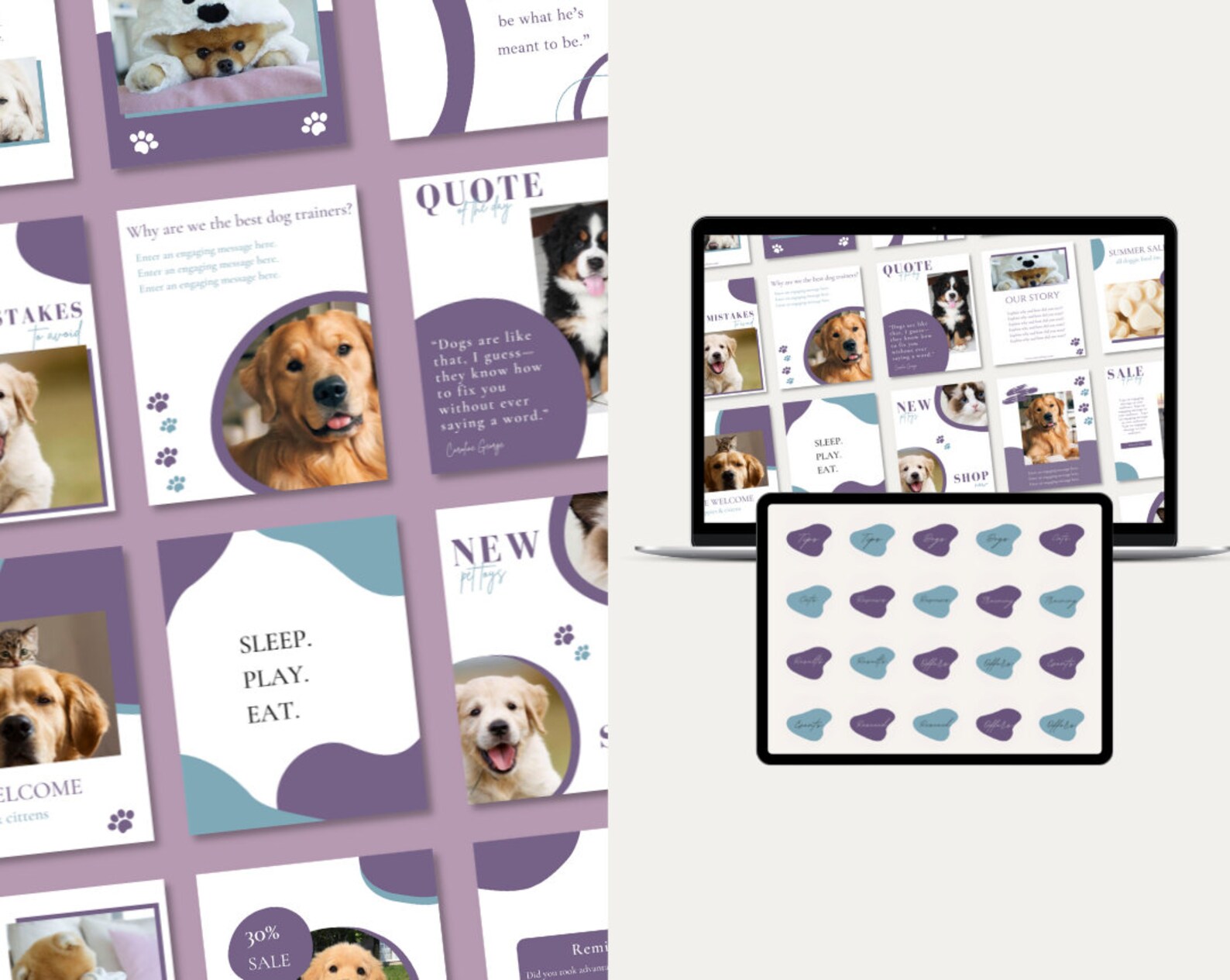 Pets Instagram Post Template Instagram Post for Dog Pet Etsy