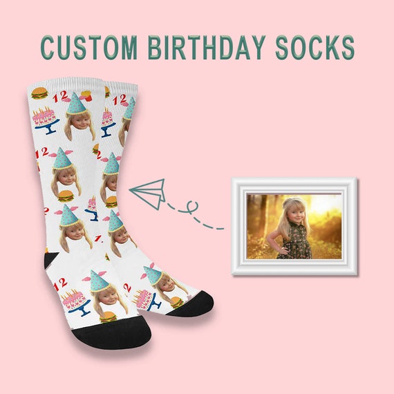 Kids Birthday Socks Custom Birthday Gift Unisex Socks Children Etsy