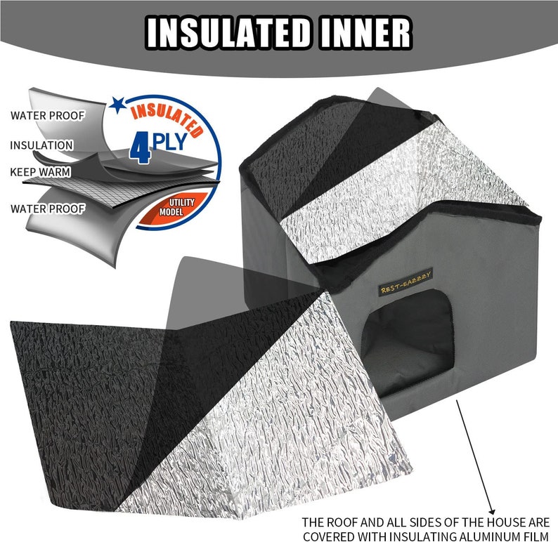 Cat House for Outdoor Cats Weatherproof and Insulated Feral Etsy