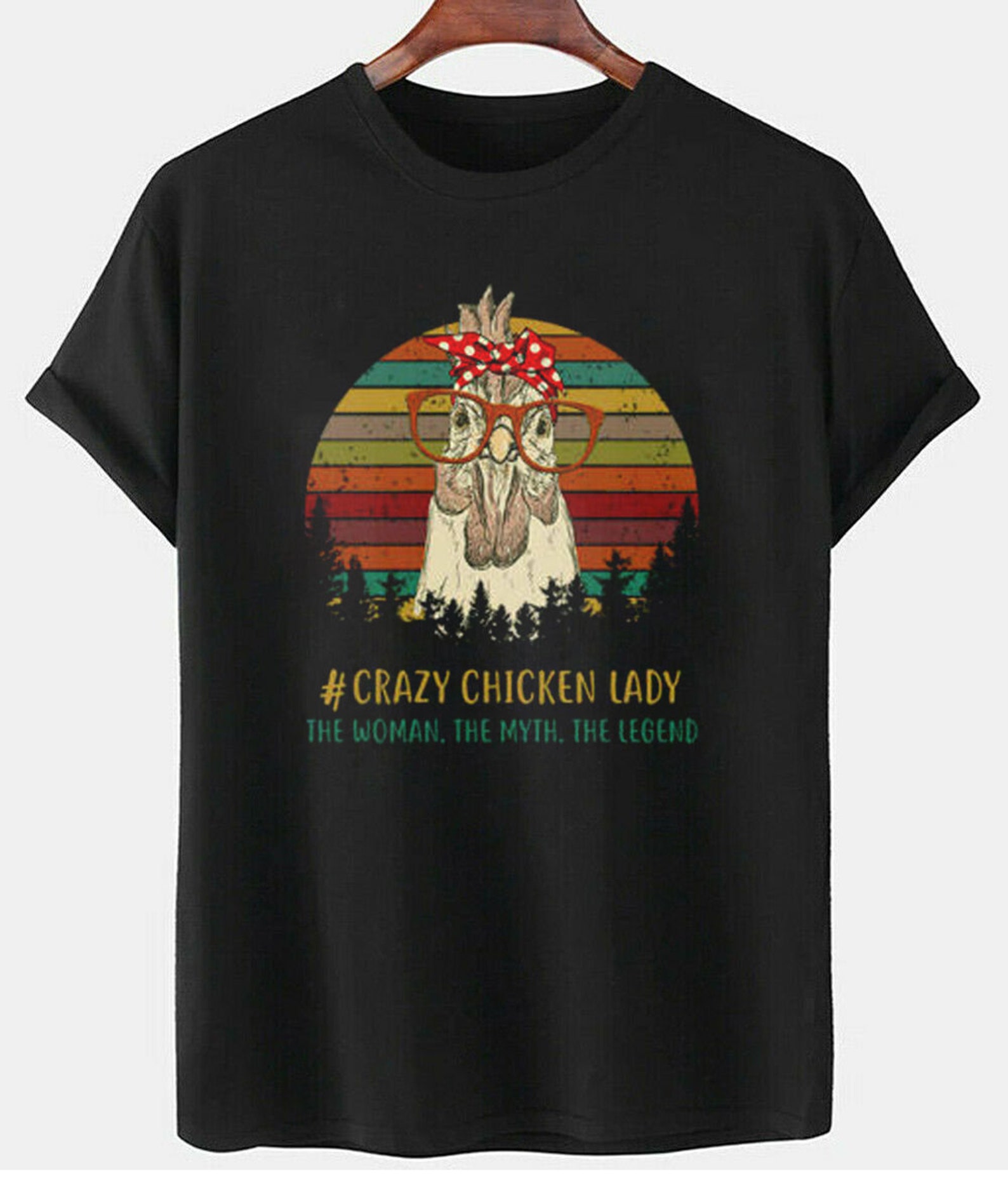 Crazy Chicken Lady TShirt New Gifts The Women The Myth The Etsy