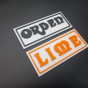 Orange amp style personalized logo. 120mm 3d print