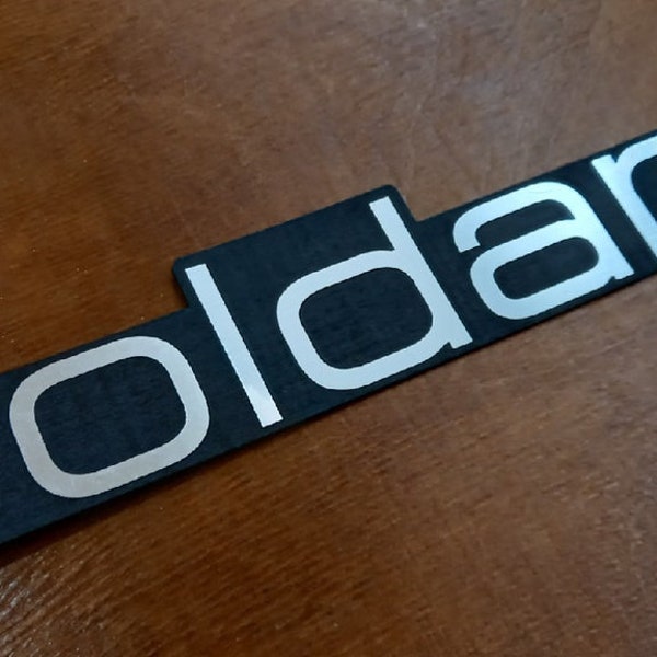 Soldano logo on amplifier, different colors and sizes