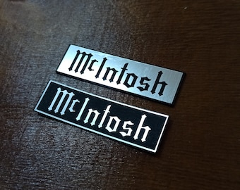 2x Mcintosh - Zilver of Goud logo - Metallic