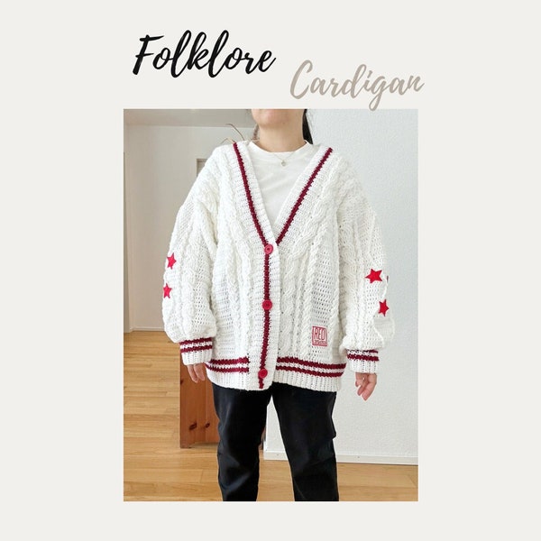 FOLKLORE CARDIGAN Inspired Crochet Pattern, PDF Pattern