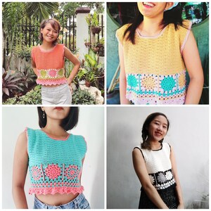 Crochet pdf pattern - SOLENN TOP image 9