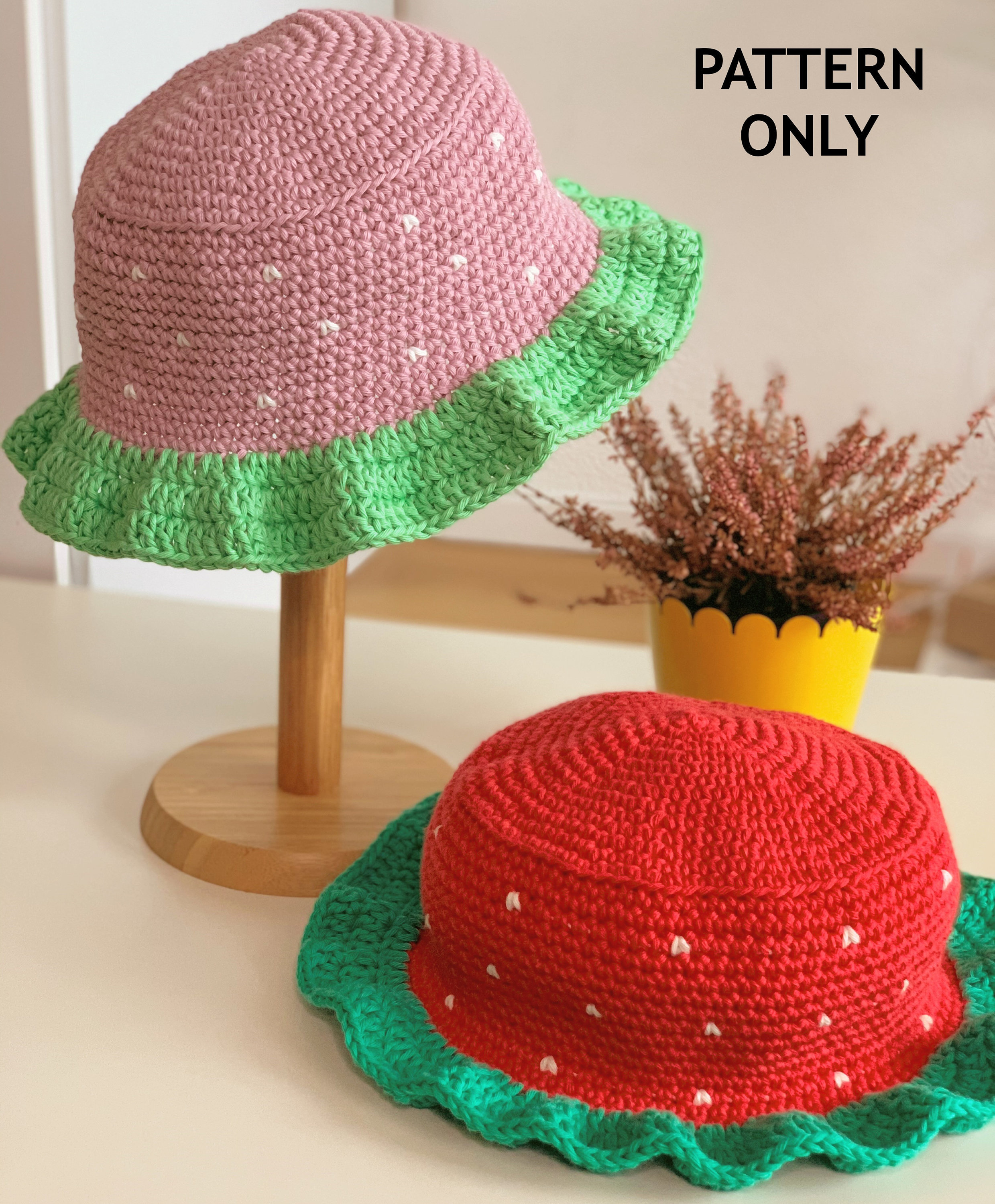 Strawberry Bucket Hat Pattern With 