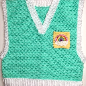 Lil pocket crochet sweater vest