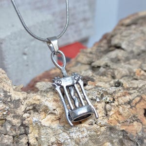 Tiny corkscrew pendant  Stainless steel chain  Cool unisex jewelry for bartenders, waiters and waitresses Wine lover pendant for christmas