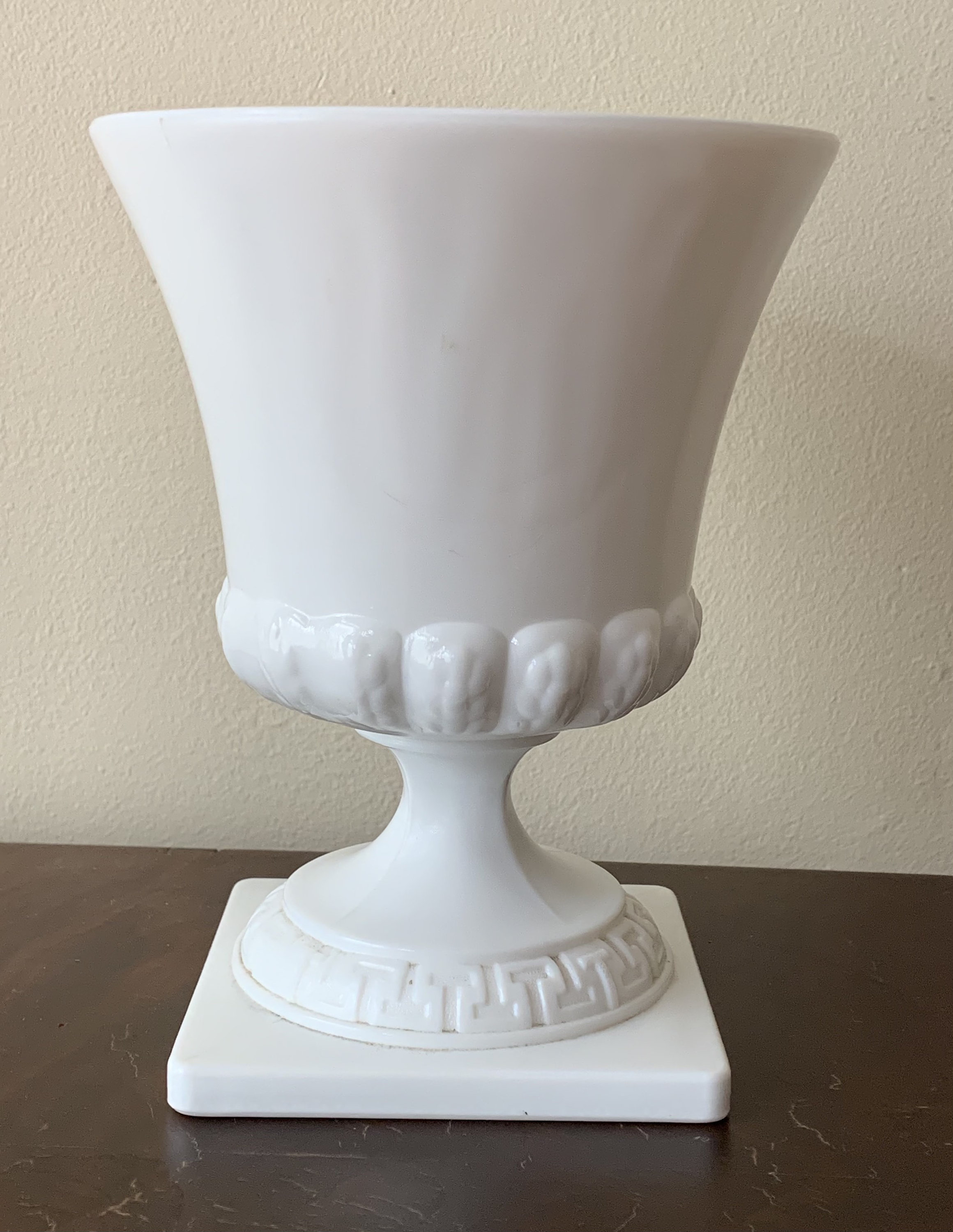 Pretty Milk Glass Urn Vase Planter Etsy