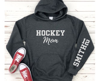 Personalized Hockey Mom Hoodie: Custom Sleeve, Sports Pride