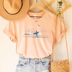 Surfing T-Shirt for beach or vacation, Outdoor adventure tee, Gift for surfer, Summer shirt, gift for men, Beach tshirt, Casual graphic tee