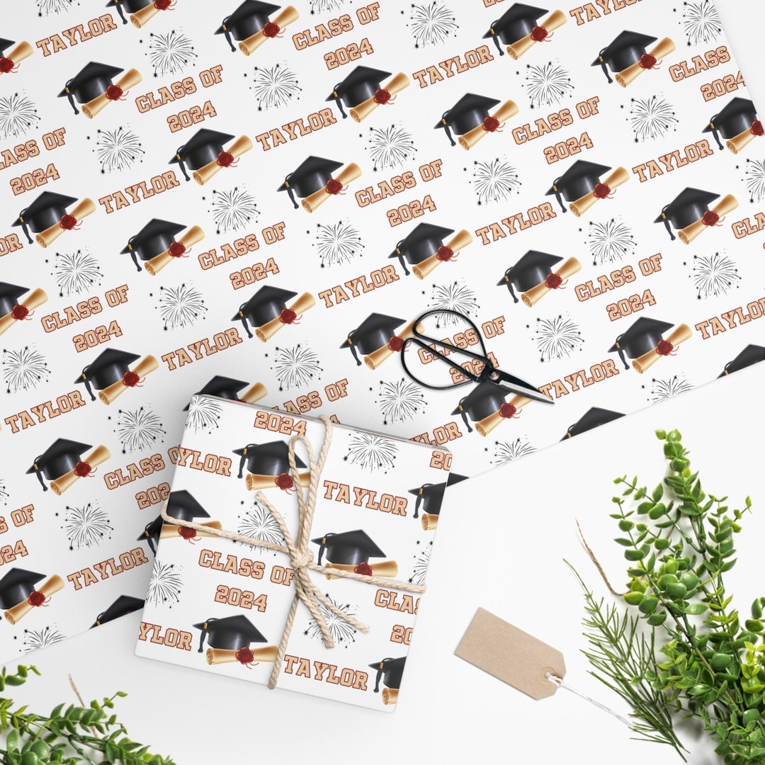 Personalized Graduation Wrapping Paper: Class of 2025, Custom Name - Etsy