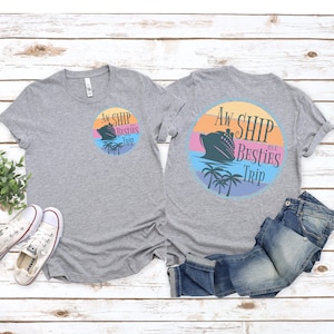 Aw Ship Besties Cruise group shirt, matching cruise t-shirts, cruise crew tshirt, cruise squad tshirt, Girls trip tee, friend vacation shirt