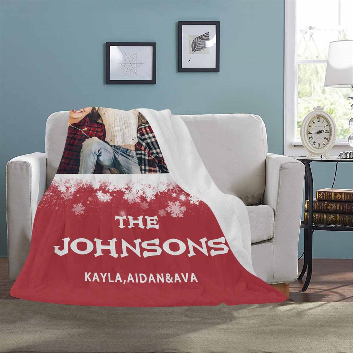 Personalized customized photo text blanket print your Etsy