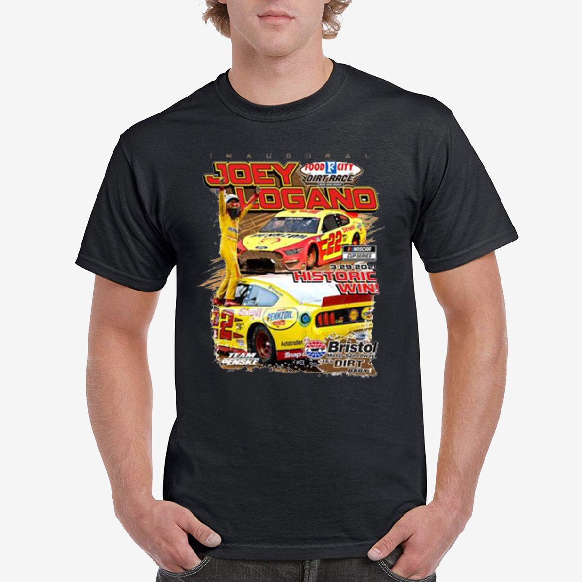 Joey Logano 2021 Bristol Dirt Race Win T-Shirt NASCAR Driver | Etsy