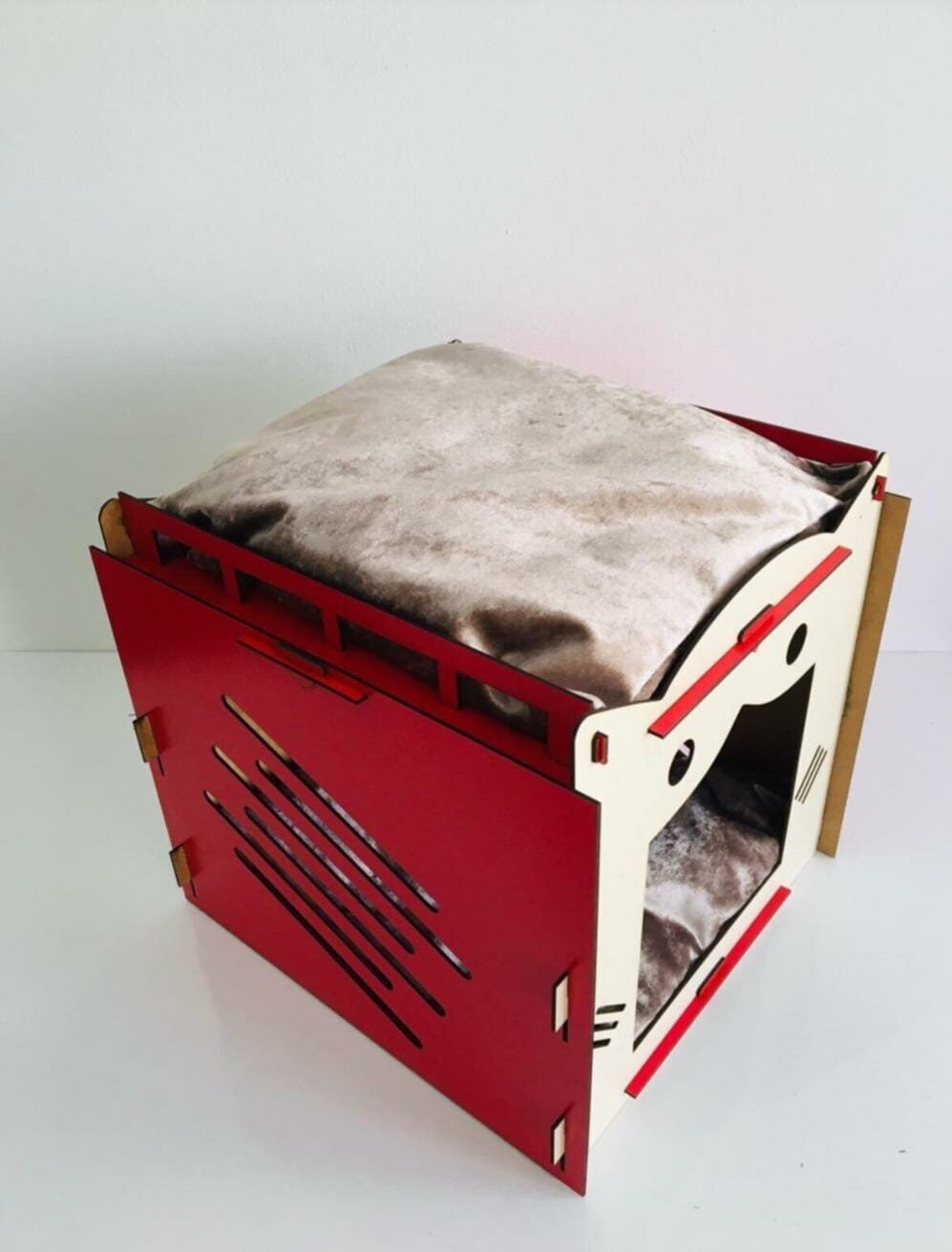 Moderne Katzenhaus Holz Haustier Haus Hundebett Hundekiste | Etsy