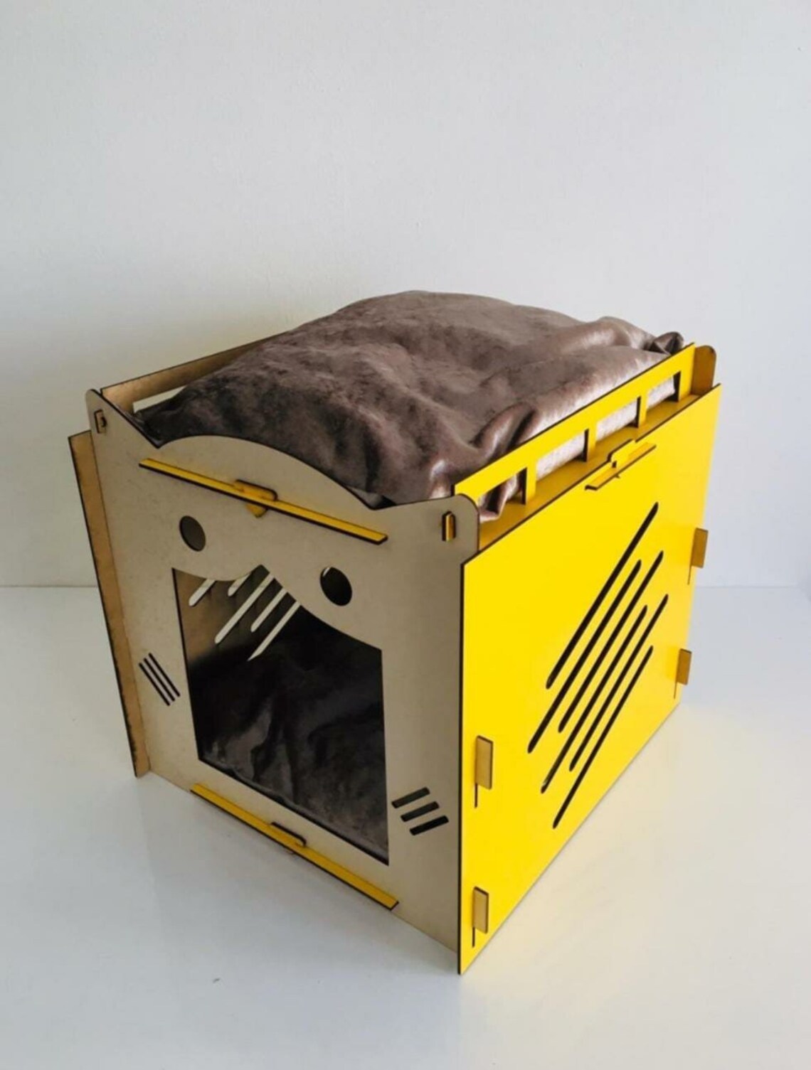 Moderne Katzenhaus Holz Haustier Haus Hundebett Hundekiste | Etsy