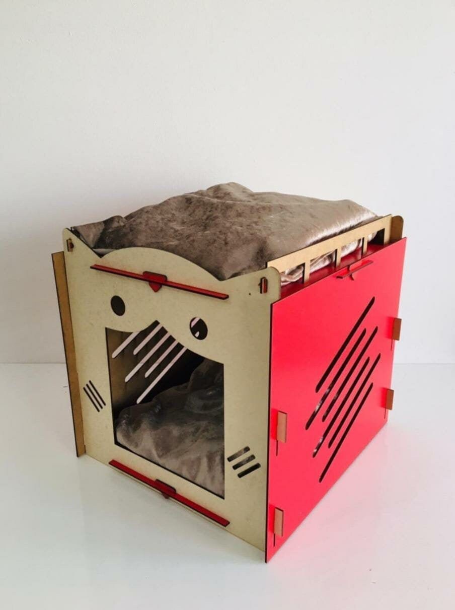 Moderne Katzenhaus Holz Haustier Haus Hundebett Hundekiste | Etsy