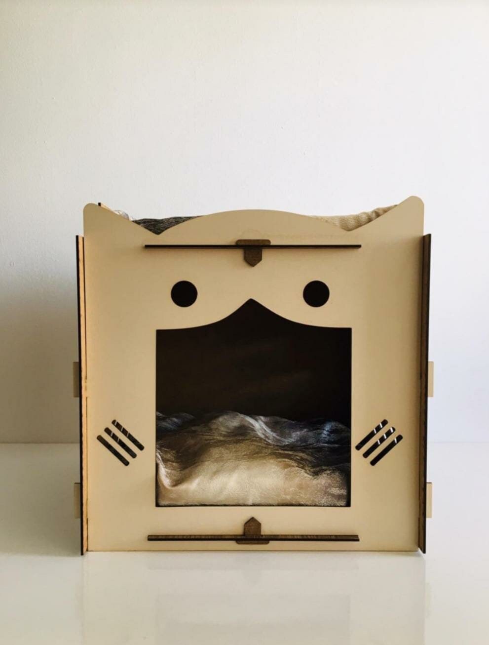 Moderne Katzenhaus Holz Haustier Haus Hundebett Hundekiste | Etsy