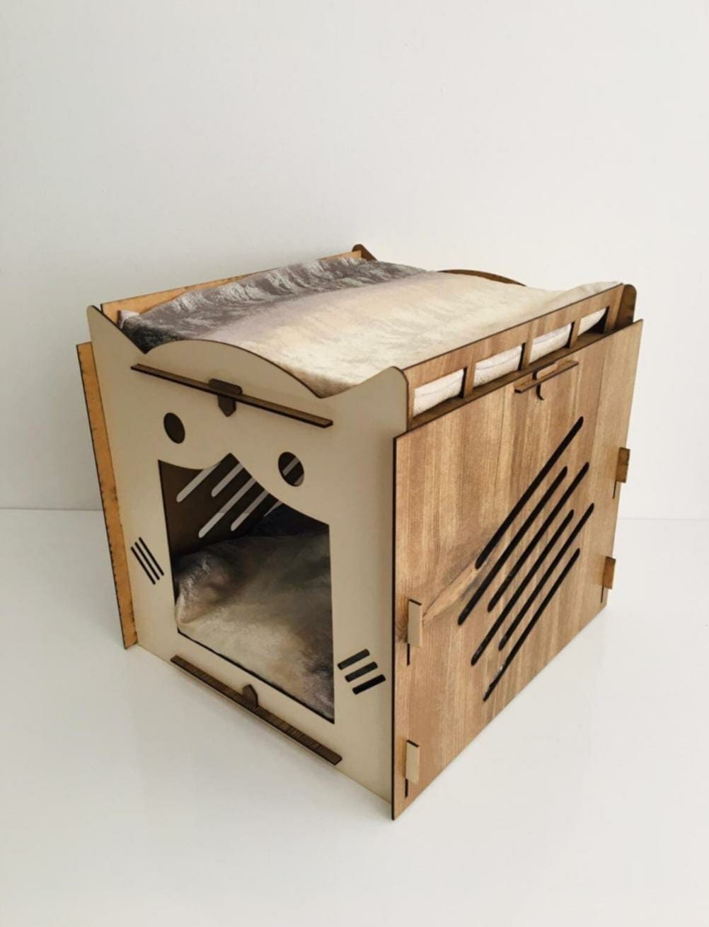 Moderne Katzenhaus Holz Haustier Haus Hundebett Hundekiste | Etsy