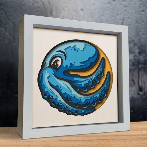 3d Octobus Svg, Shadow Box Svg, Files for cricut, for Silhouette, Cnc files Svg 3d Octobus Svg, Shadow Box Svg, Files for cricut, for Silhouette, Cnc files Svg