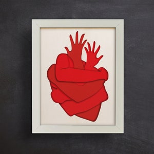 3d Heart Svg, Shadow Box Templates, 3d Valentine Svg, Files For Cricut, for Silhouette with Easy to Use