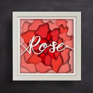 Layered Rose Svg, Shadow Box Templates, 3d Mandala Flower, for cricut, for Silhouette, CNC cutting, Easy to Use