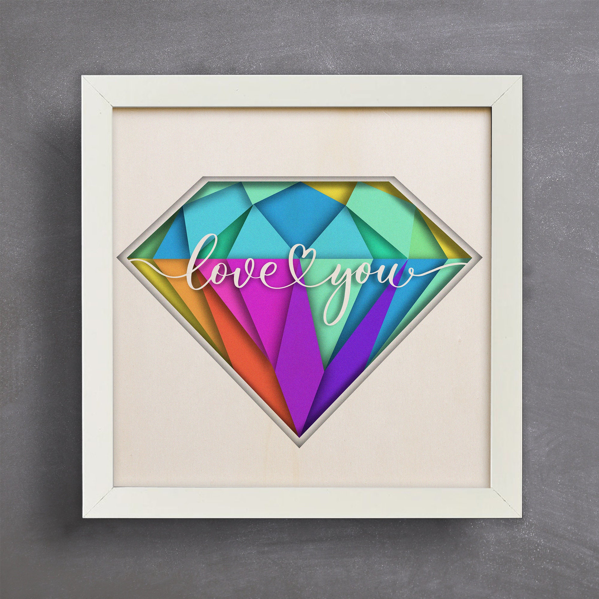 3D Anniversary Shadow Box Paper Cut Templates Wedding Shadow Etsy UK