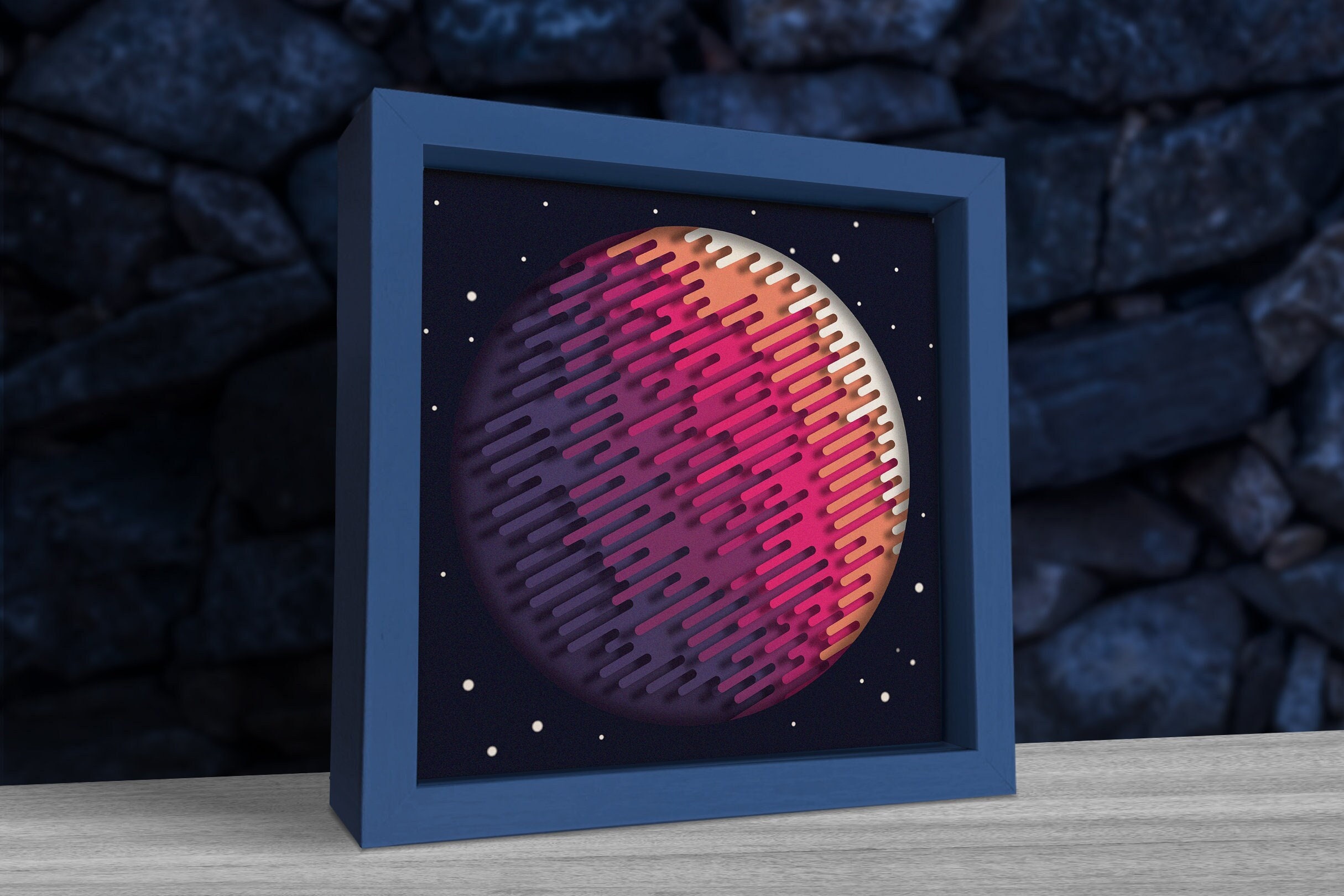 Planet Shadowboxes 3D Planet and Space, Shadow Box Svg, Paper Cut Files, for Cricut, for ...
