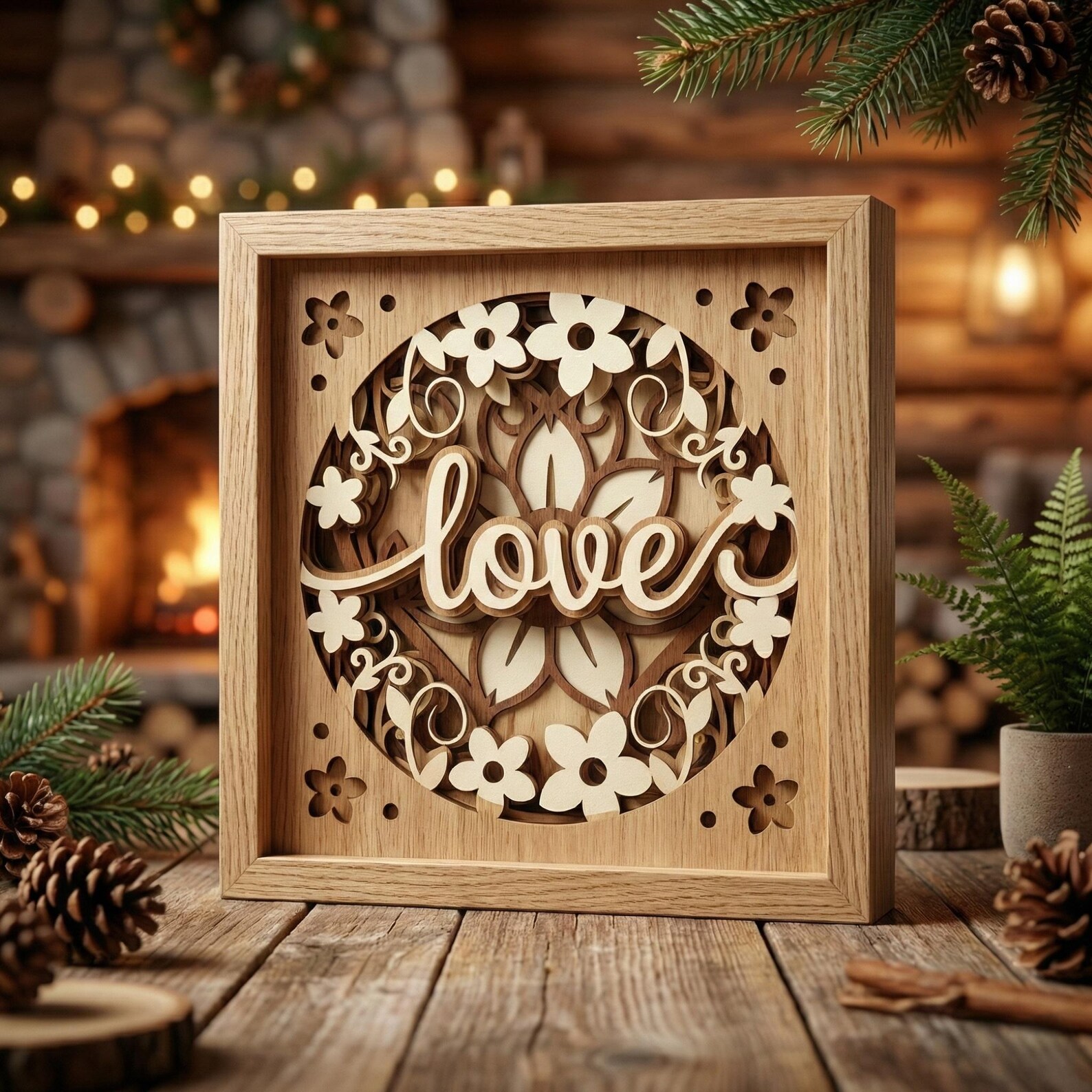Love Shadow Box SVG, 3D Layered Papercut Template, Valentine's Day Gift ...