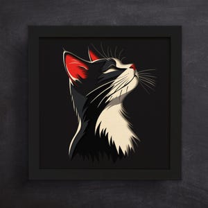 3d Cat Svg, Shadow Box Templates, Multilayer Cat, SVG For Cardstock / 3d Pet Memorial / For Cricut / For Silhouette