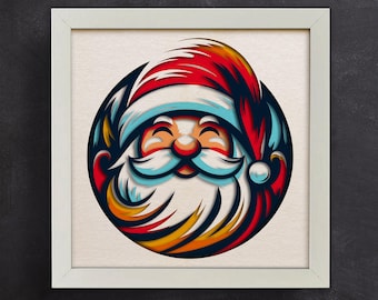 クリスマス　シャドーボックス　サンタクロース 3DクリスマスシャドーボックスSVG：サンタと女の子の切り絵