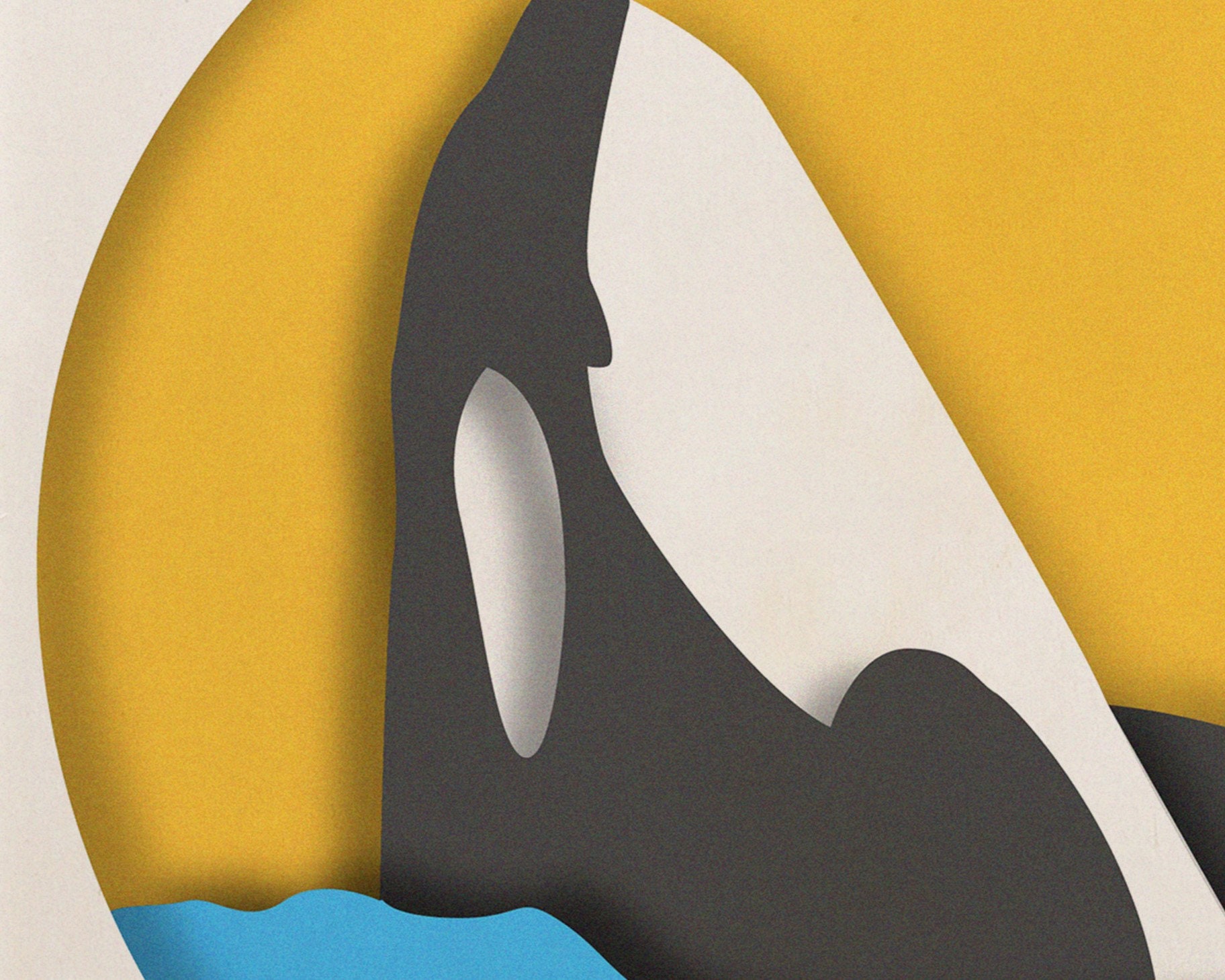 3D Orca Whale Shadow Box SVG: Layered Dolphin Template (digital ...