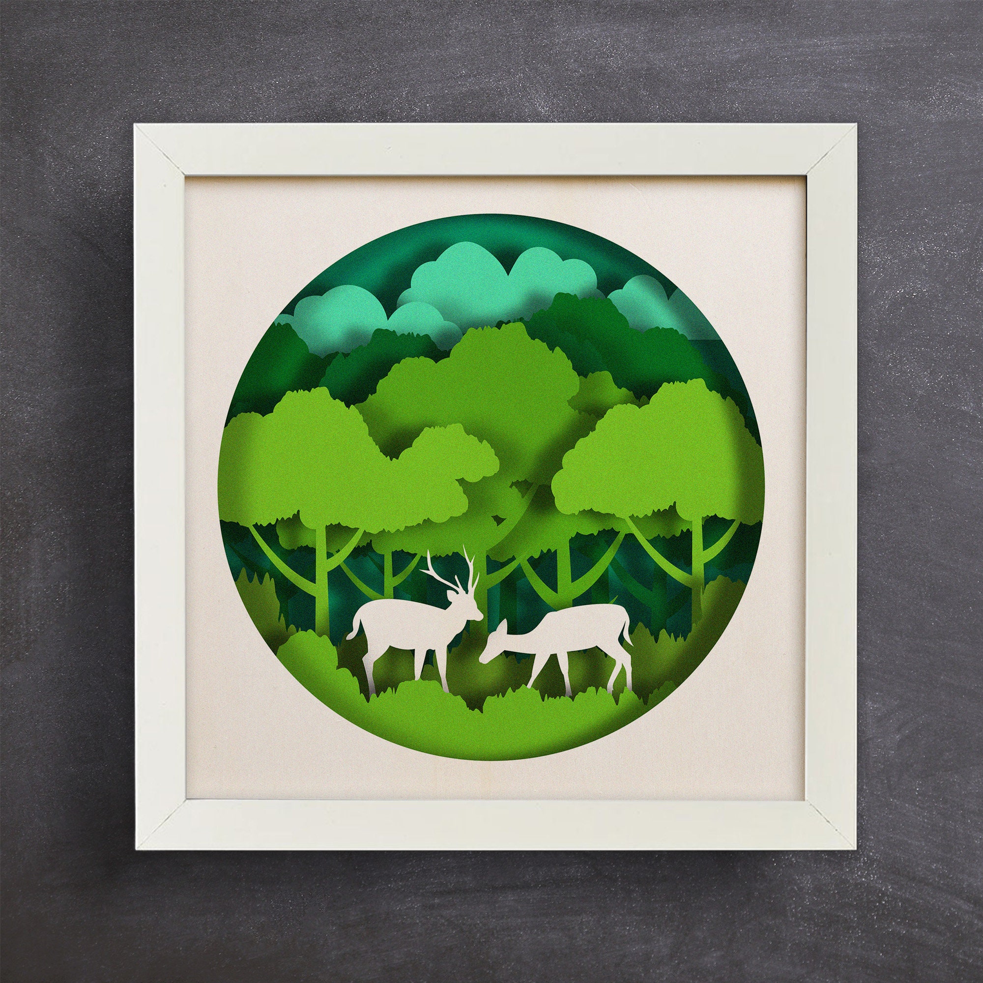 3d Nature Landscape Shadow Box, Paper Cut, Layered Cut Files, Shadow ...