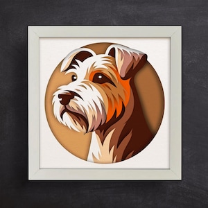 3d Dog, Shadow Box Templates, 3d Schnauzer Svg, Multilayer Dog, SVG For Cardstock / 3d Colorful Art / For Cricut / For Silhouette
