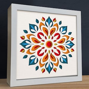 3d Mandala Svg, Shadow Box Template, Unigue 3d Designs, Layered Paper Art, Files for cricut, for Silhouette, Easy to Use